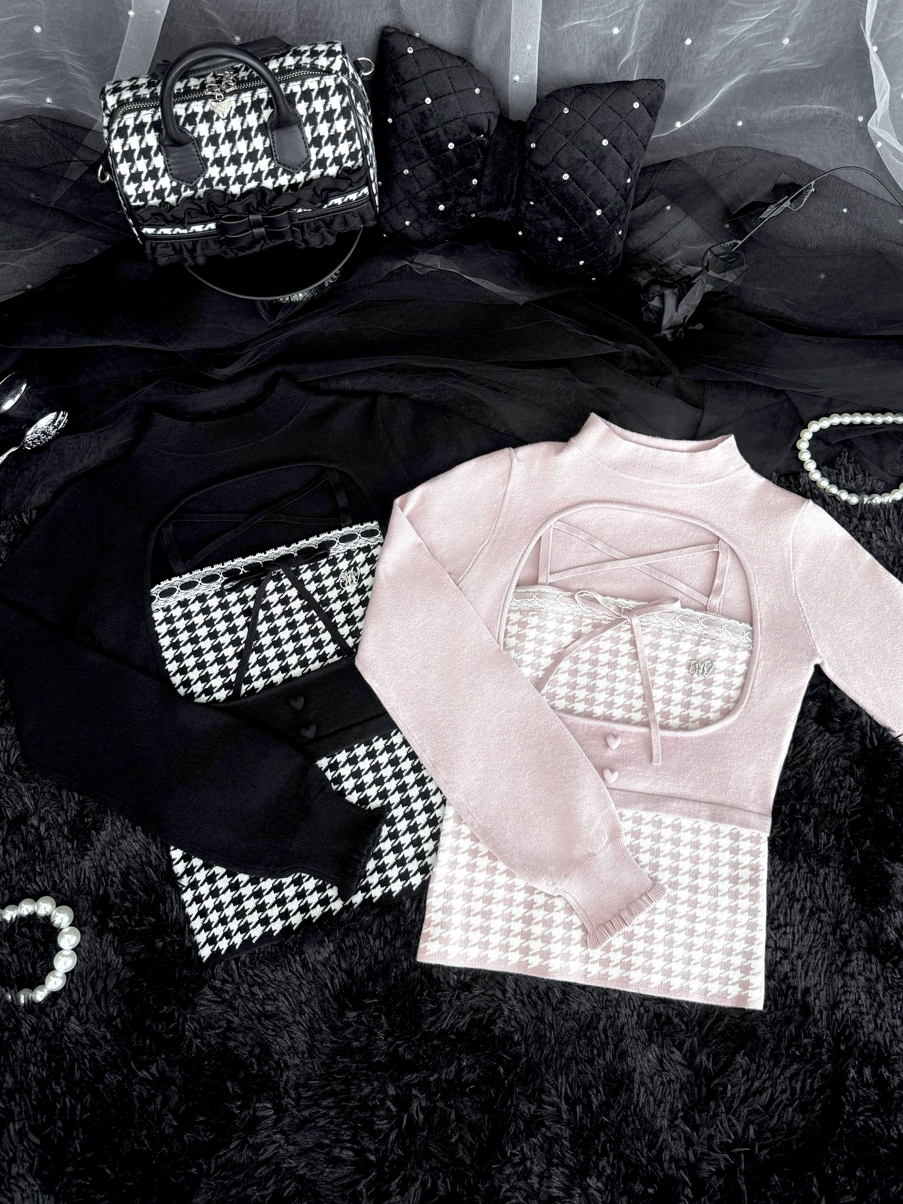 【即日発送】HONEY MEW ハニーミュウ ダブルリボンギンガムトップス HONEY MEW ハニーミュウ ダブルリボンギンガムトップス XSサイズ