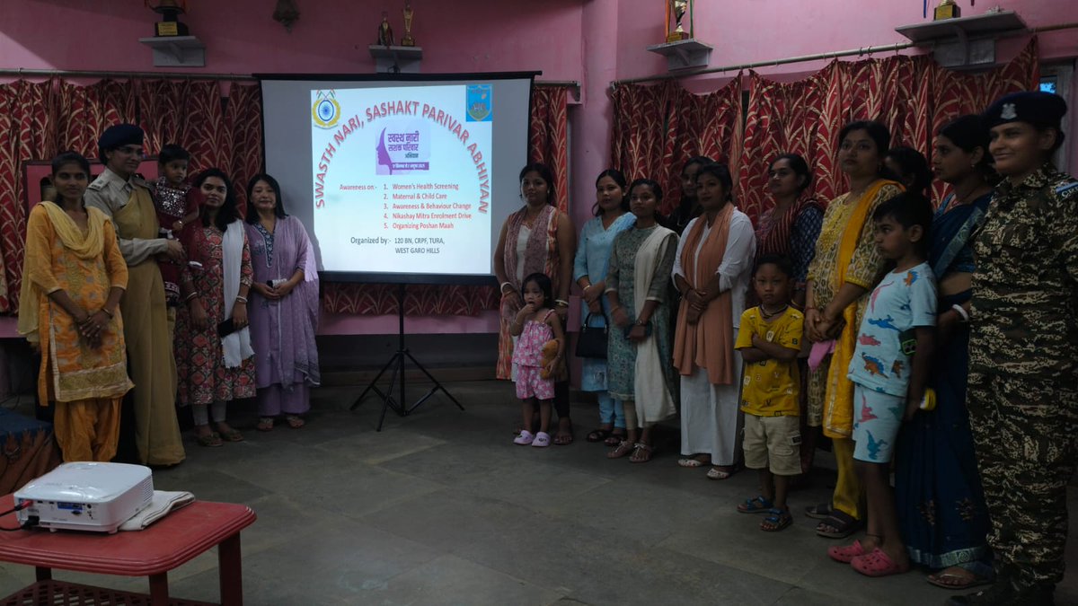 120Crpf's tweet photo. Team One Two Zero - Garo Hills Hero #120Bn organized Health Programme - under the Theme" SWASTH NARI, SASHAKT PARIVAR"  by Conducting Women's Health Screening and awareness lecture on Maternal and Child Care , Behaviour Change etc. https://t.co/37jrSHNmQS