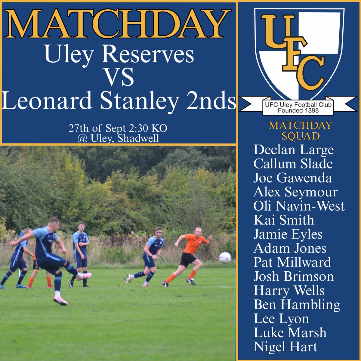 Matchday🎉

Uley Reserves take on Leonard Stanley Reserves at home

🔵UTU⚪️