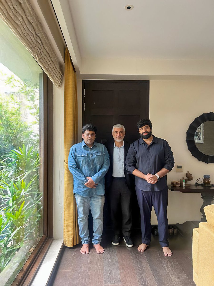 ThalaAjith_FC's tweet photo. [It’s Official] 

Team #AK64 😎💪

AK - Adhik - RomeoPictures - Anirudh 🥁 https://t.co/NpLSMU2o7v