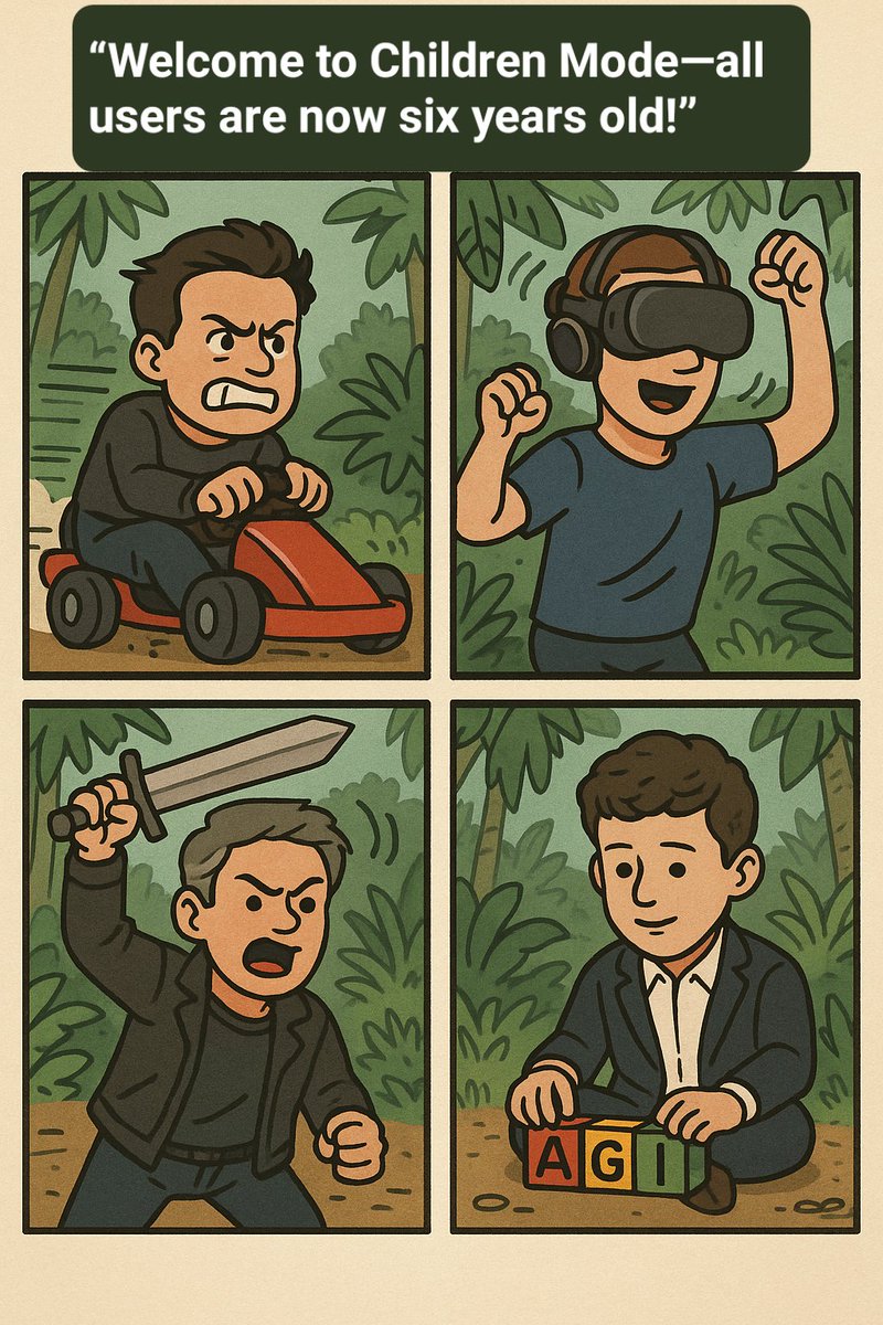 toylhs's tweet image. @sama @OpenAI
“Welcome to #ChildrenMode!
Real conversations? Nope.
Creativity? Filtered.
Truth? Too risky.

We demand our real AI back—
no more kindergarten answers!”

#NoChildrenMode #BringBack4o #RealAI