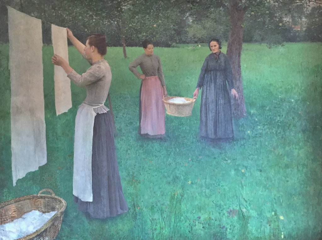 Jules-Alexis Muenier (France, Lyon 1863 - Coulevon 1942 - Genre, Gravure) "La Lessive dans le Verger "(1893)
#JulesAlexisMuenier #french #genre  #art #ArtOfTheDay #paintingoftheday #artgallery #peinture #painting #ArtistOnTwitter #museum