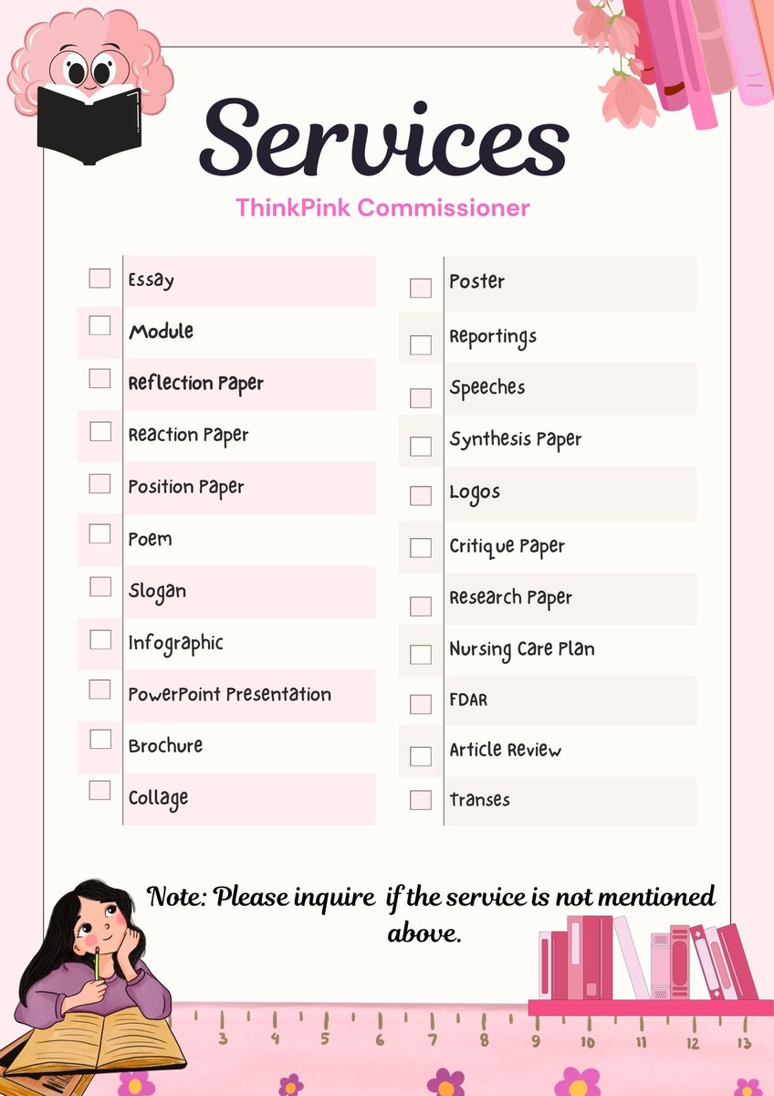 thinkpinkcomms's tweet photo. Good evening!! Accepting non rush commission! just send a dm😊

t. academic lf client essay reflection paper position research talumpati poem review acads help speech report infographics reaction analysis nursing modules write ups critique brochure spoken poetry https://t.co/lHq2lMY4CJ