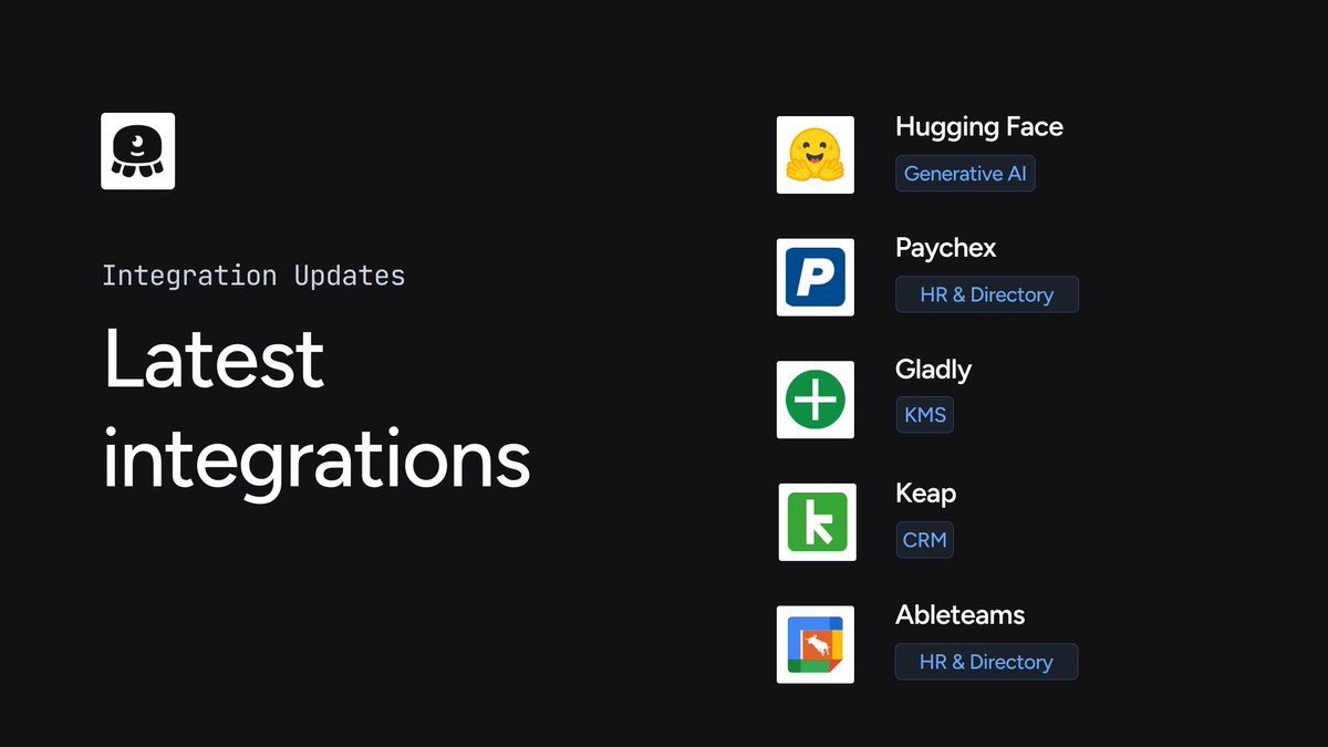 unified_api's tweet image. New integrations live this week on Unified.to: @Paychex, @huggingface, @gladly, @KeapGrowing, and Able Teams by @Bullhorn.
That brings us to 345+ integrations across 21 categories — all real time, zero-storage, one unified API.
unified.to/integrations