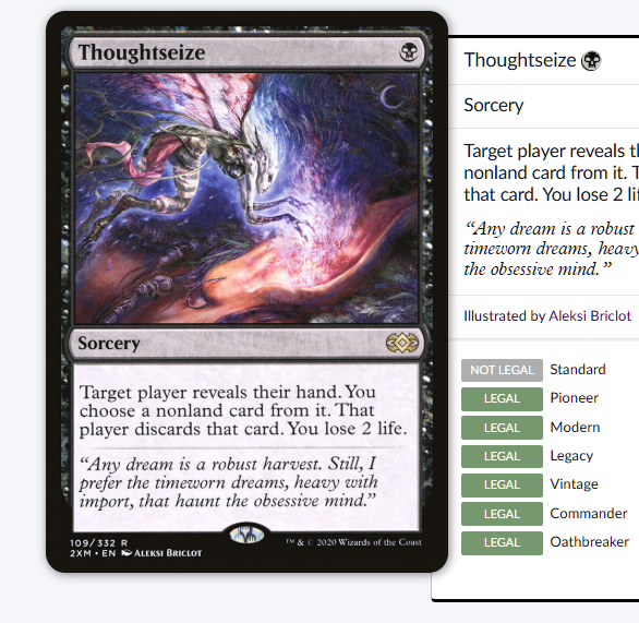 RapsoloM's tweet photo. Imagen de #MTGLorwyn en la web de WOTC.

¿No creo no? Thoughtseize A STANDARD!!! https://t.co/7azlmKPSzu