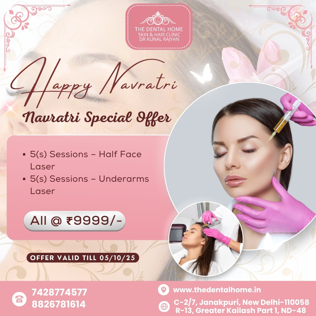TheDentalHomeC1's tweet image. ✨ Glow This Navratri! ✨
Get 3(S) FACE PRP @ ₹9,999 + FREE ₹999 service voucher at The Dental Home Thin Har Clinic 🪔
Offer valid till 05/10/25. Book now!
📞 +91-7428774577 | +91-9818351814 | +91-8826781614
🌐 thedentalhome.in
#NavratriGlow #PRPTreatment #TheDentalHome