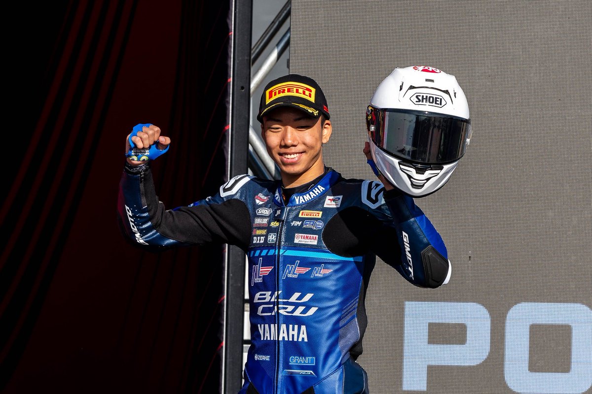 kakeruokunuki31's tweet image. Race1 P3
5戦目にして初めて表彰台に登ることができました！
明日はもっと❤️‍🔥
#YAMAHA #R3 #BLUCRU  
#SHOEI #KUSHITANI