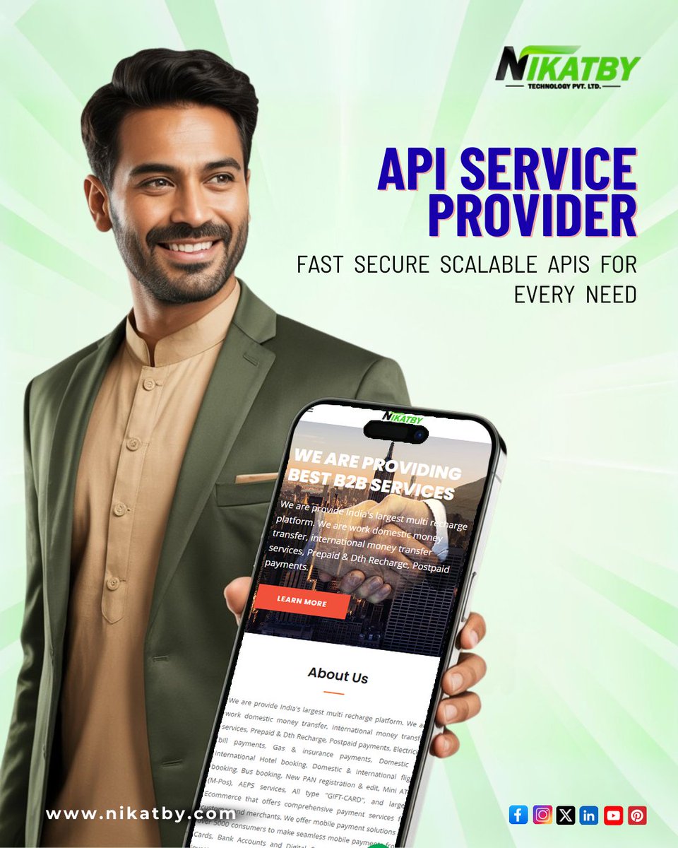 nikatby's tweet image. NikatBy – India's trusted API service provider! From fintech and travel to recharges and utilities, NikatBy offers secure, scalable, and high-performance API solutions to supercharge your business. Enjoy effortless nikatby.com
#NikatBy #APIProvider #Fintech #API