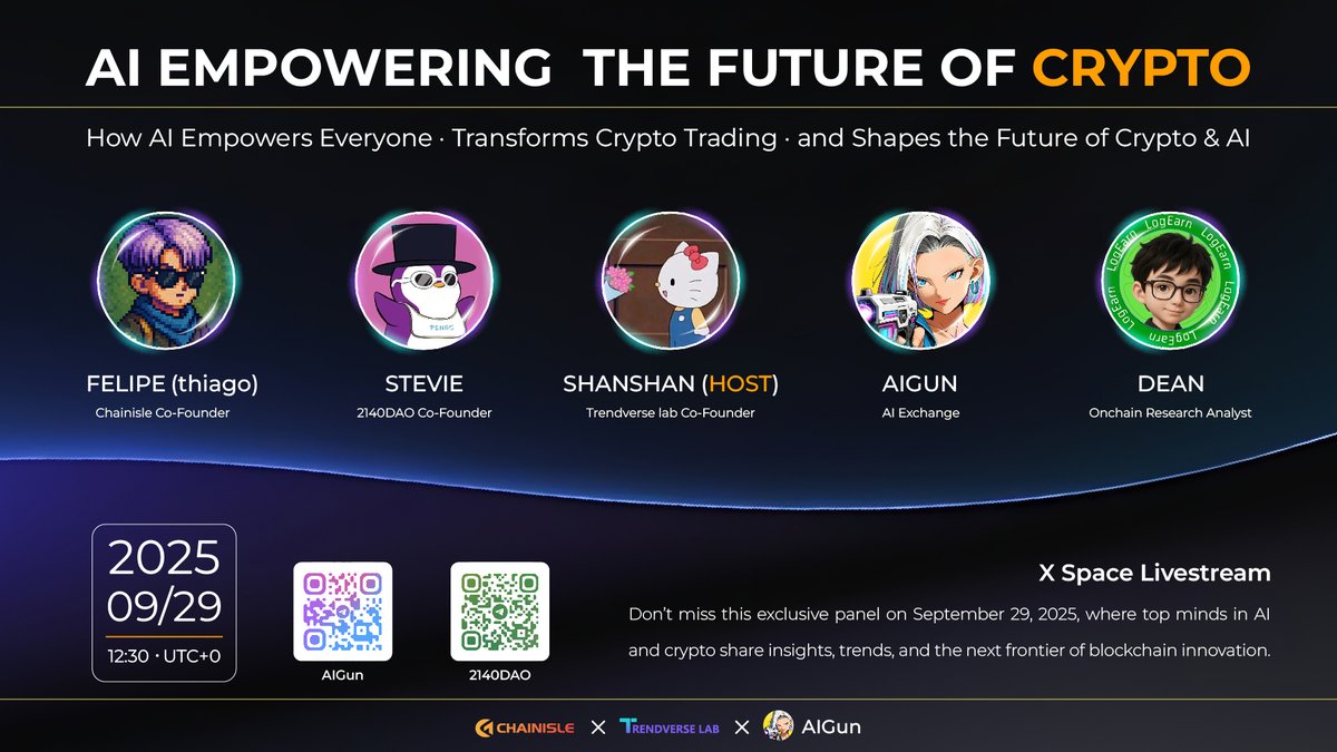 CHAINISLE_EN's tweet image. CHAINISLE_EN Preview｜@aigun_ai

Aigun Official Launch Coming Soon

AIGun is an AI-powered Web3 exchange that leverages on-chain data analysis, fund-flow tracking, and social-signal mining to provide users with real-time investment insights and a direct trading gateway.

Join…