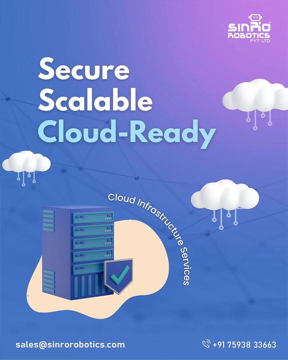 SinroRobotics's tweet image. Your infrastructure should be a competitive edge, not a headache.
Sinro Robotics delivers Cloud Infrastructure Services that are:
Secure,Scalable,Cloud-Ready
#CloudServices #CloudInfrastructure #Tech #Security #Scalability #SinroRobotics #CloudReady #ITServices