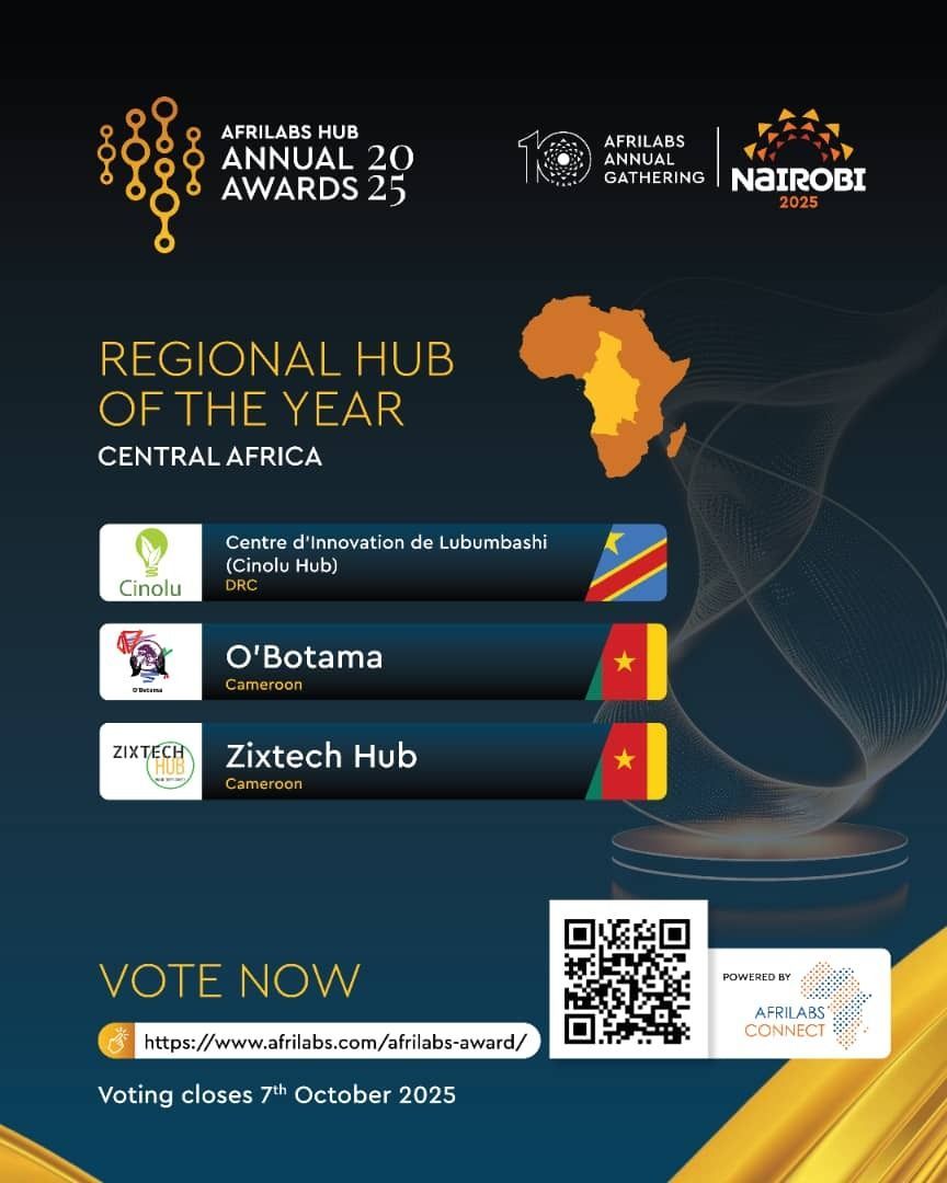 Final phase of the #AfriLabsAwards — and O’Botama is nominated across multiple categories!
Your vote is a voice for youth, creativity, and Afrocentric excellence.
🗳️ Vote here → [afrilabs.com/afrilabs-award/]
#OBotama #InnovationJeunesse #AfricaForward #VoteNow