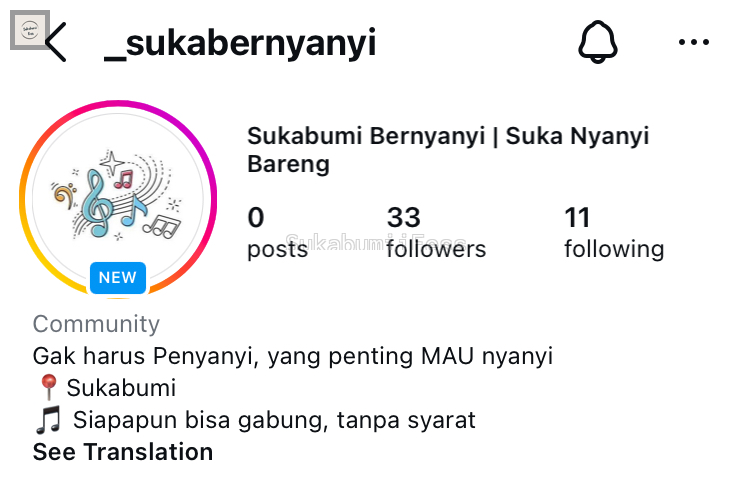 smi! kenalin komunitas baru: SukaBernyanyi ✨🎶 
stay tune di Instagram buat info jadwal nyanyi bareng selanjutnya dan untuk yang berminat join, boleh DM aja disitu yap. hatur nuhun!