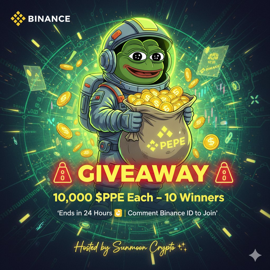 🚨 GIVEAWAY ALERT 🚨
Win 10,000 $PEPE each 🎉
👉 Total 10 Winners!

How to Join:
1️⃣ Follow me
2️⃣ Like &amp; Repost this post
3️⃣ Comment your Binance ID

⏳ Giveaway ends in 24 hours
🏆 Winners will be announced right after! 🐸✨

#PEPE #Giveaway #Crypto #Binance