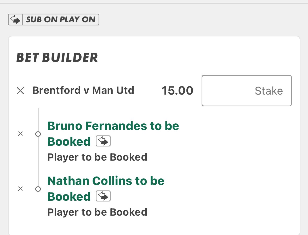 MCTIPSTERS's tweet image. BRENTFORD VS MANCHESTER UNITED BET BUILDERS⚽️🟨🟥

Good luck!🔞

#BREMNU
#PremierLeague
#GamblingX
