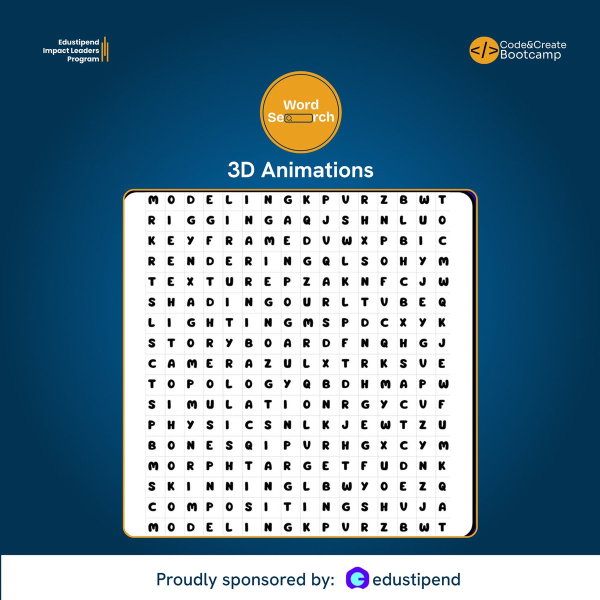 codecreatehq's tweet image. Drop the first word you spot in the comments ⬇️
Let’s see who the fastest problem-solvers are
#CodeAndCreateBootcamp #Edustipend #TechChallenge #LearnInFun
