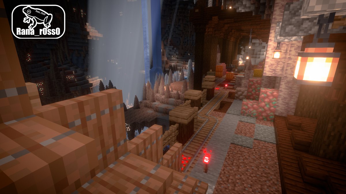 洞窟の中のブランチマイニング場
#Minecraft