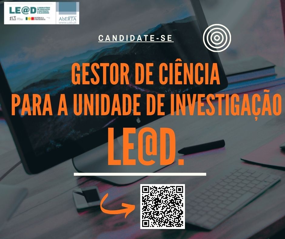 <a href="/leaduab/">LE@D</a>,  a unidade de investigação sediada na <a href="/uaberta/">Universidade Aberta de Portugal</a>  está a contratar um Gestor de Ciência #gestorciencia. Candidaturas até dia 2 de outubro: portal.uab.pt/wp-content/upl…
site lead.uab.pt