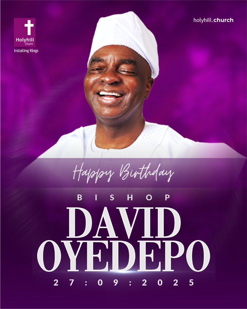 Happy 71st Birthday to God’s Servant, Bishop David Oyedepo @davidoyedepomin ! 🎉✨

Today, we join millions around the world to celebrate God’s General, our Father in the faith. Thank you, Daddy, for shining the light of Christ with such consistency and setting the pace for