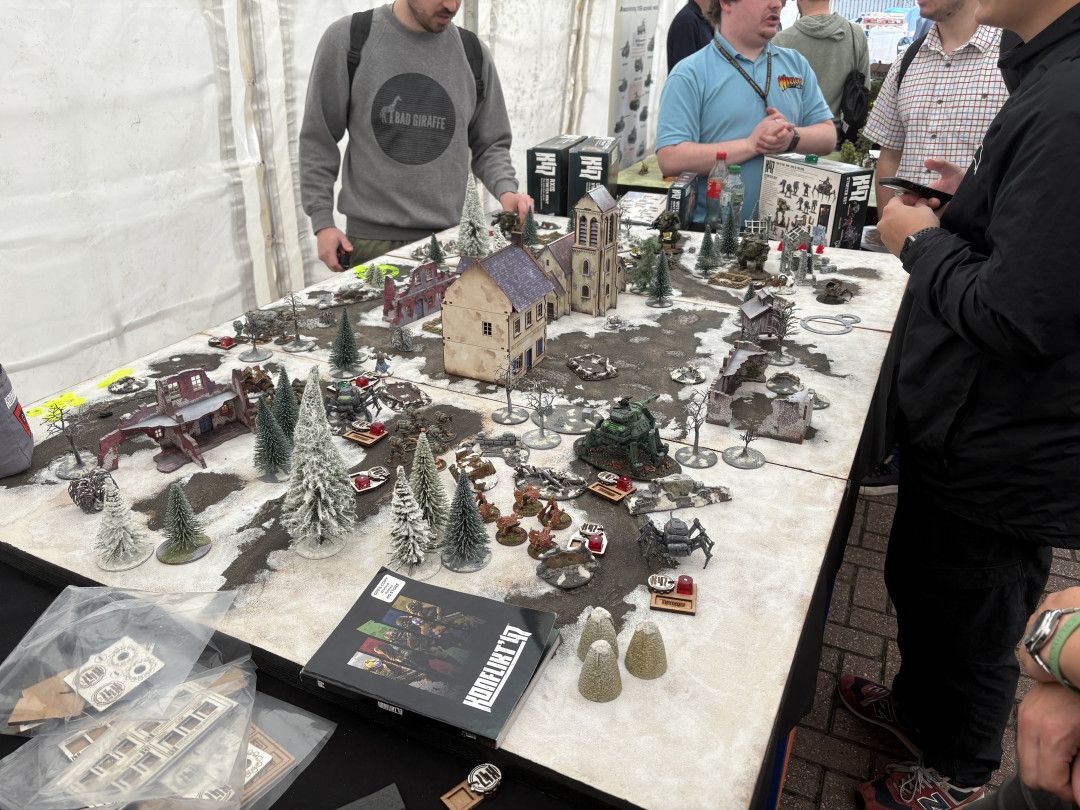 Games of the new Konflikt '47 in play, complete with the models available to purchase today. #WarlordGames #wargaming