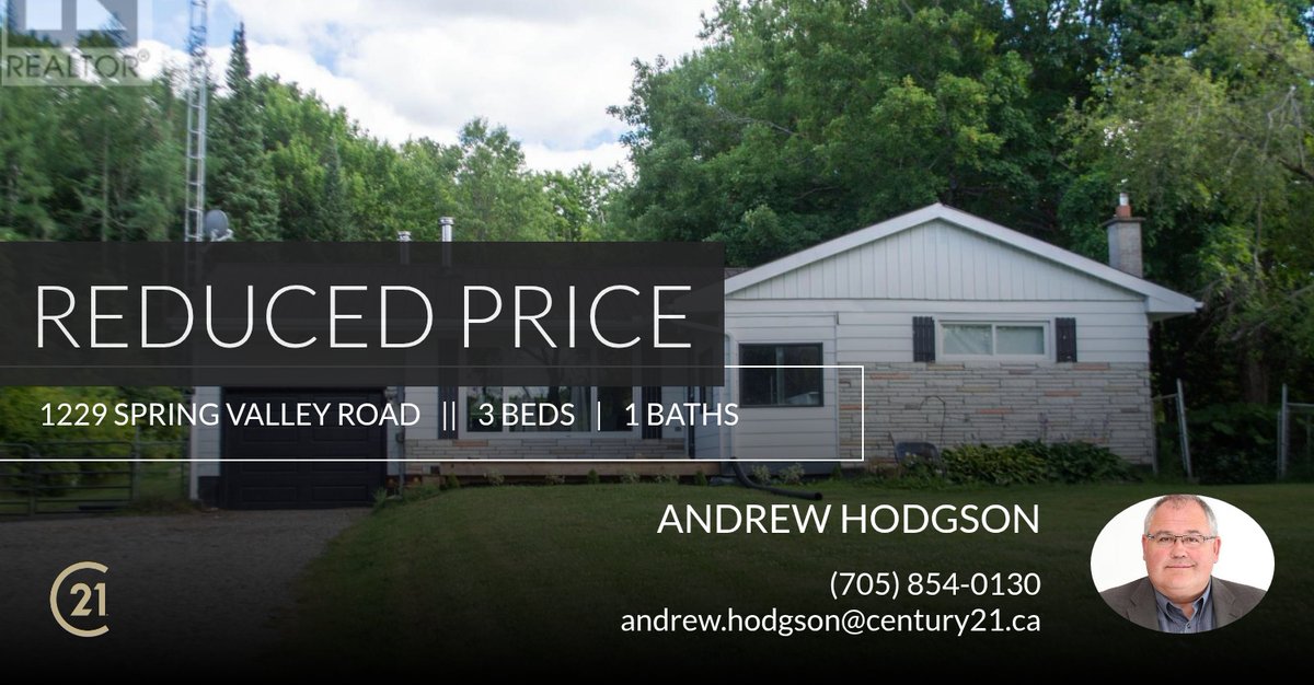 📍 Reduced Price 📍 This recently reduced home at 1229 Spring Valley Road in Minden Hills (lutterworth) won't last long, so, don't wait to set up a showing! Reach out here or at (705) 854-0130 for more information! homeforsale.at/1229_SPRING_VA…