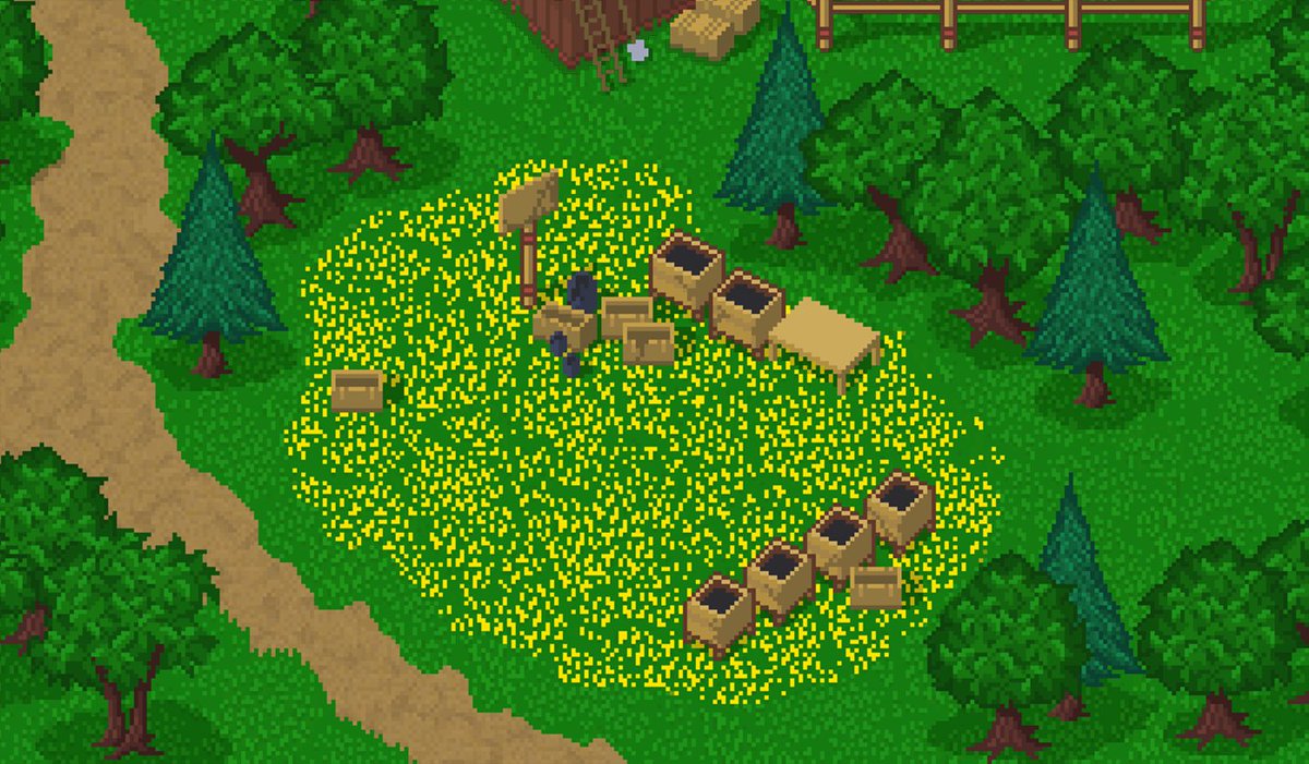 RootsandLoots's tweet image. 🐝 Introducing Apiary 

The Apiary brings honey production into the Roots &amp;amp; Loots farming world!

Manage 4 beehives, gather golden honey, and enjoy a new layer of farming life 

🔗 Learn more:
 roots-and-loots.gitbook.io/roots-and-loot…

#RootsAndLoots #Web3Gaming #PixelGame #FarmingGame