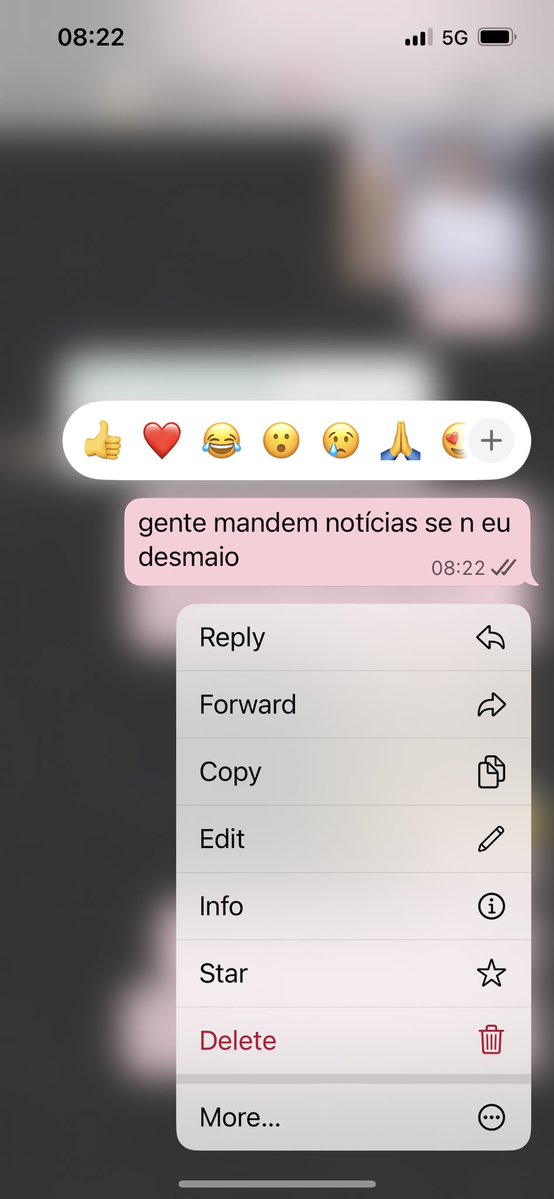 eu assim no grupo a cada cinco minutos