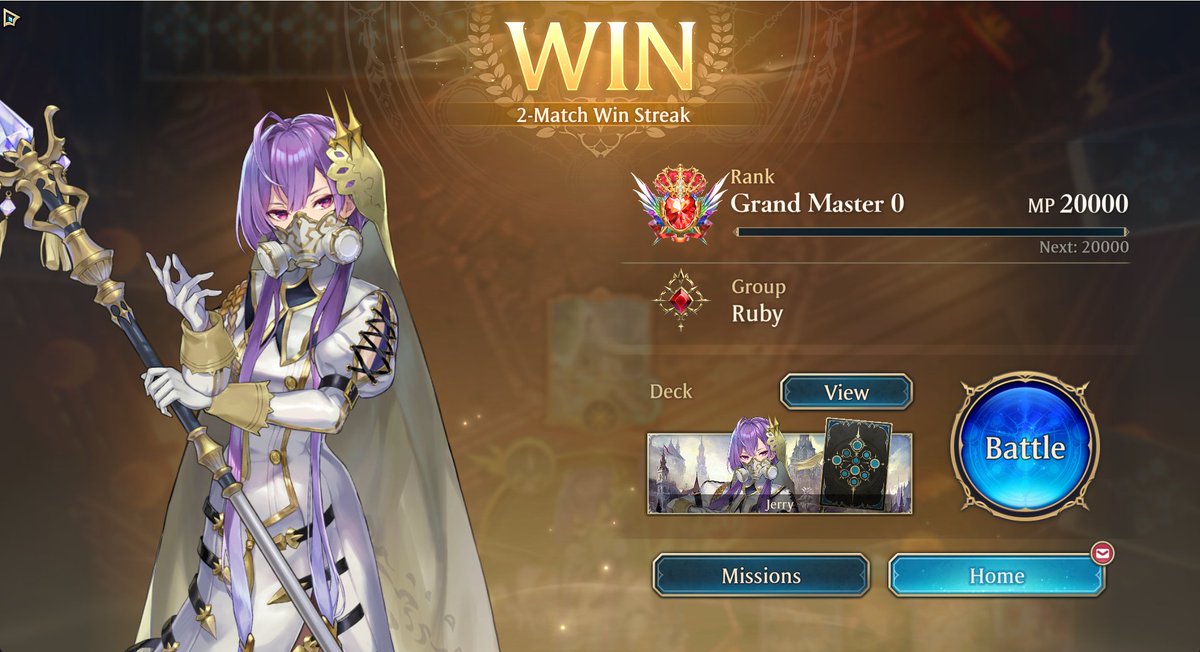 abe1801's tweet photo. I've been on and off playing SVWB and I finally got Grandmaster with only Pure Jerry deck (not fennie otk, not crest haven with Jerry) I think this is the only expansion I could save up and not feeling missing out because I can play every single card anyway, thx Jerry!! https://t.co/d3aL6fjsSA