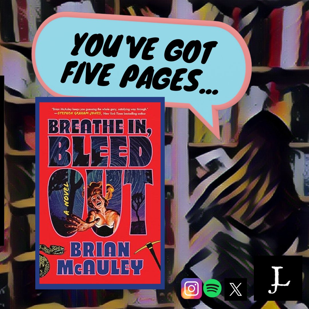 jeanleesworld's tweet image. A great read to kickstart your #spookymonth! 

"You’ve Got Five Pages, #BreatheInBleedOut by Brian McAuley, to Tell Me You’re Good."
 #FirstChapter #BookReview #Podcast #paranormalmystery #suspensethriller jeanleesworld.com/2025/09/27/you… via @jeanleesworld