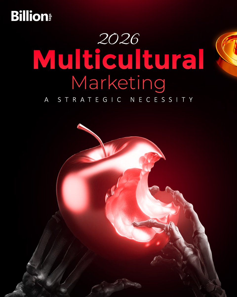 billiontags's tweet photo. Multicultural audiences fuel growth but get just 5% of ad spend. In 2026, brands that resonate—not just reach—will win.
#MulticulturalMarketing #BrandGrowth #Strategy #DiversityAndInclusion #ConnectingBrandsToCultures❤️ #Billiontags https://t.co/pGWDoMdtkt