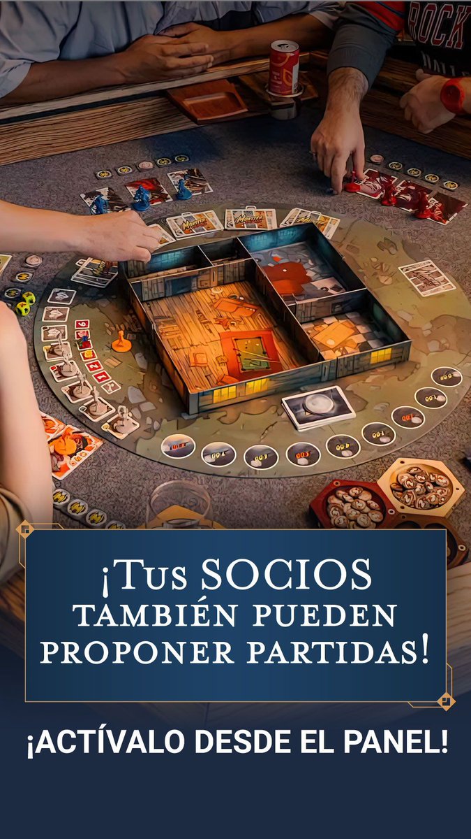 ¿Tus seguidores quieren jugar más?
🎲 Déjales proponer partidas desde la app.
💡 Tú apruebas. Ellos crean.