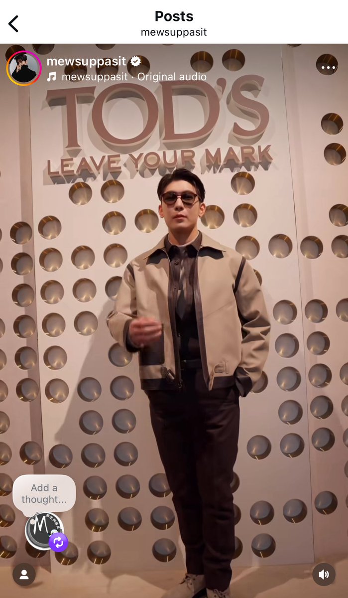 mewsuppasitCNds's tweet photo. Our gorgeous @Tods boy just dropped a reel of the memorable event at #MFW. Let's watch, like, comment, repost and share! 

IG: mewsuppasit 

MEW X MILANO FW SS26
@MSuppasit 
#MewSuppasit
#TodsSS26xMEW
#Tods #TodsThailand 
#TodsSS26 
#TodsMilanoxMew
#LeaveYourMark https://t.co/Kq1O3Wb21H
