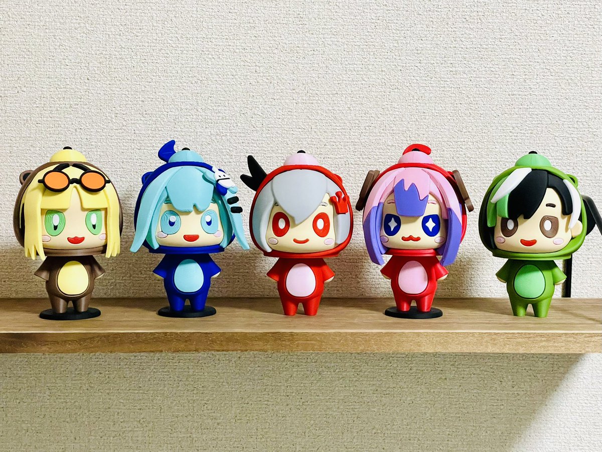 FLOWGLOWミニキャラ3Dの姿、無事全員完成しました！！！(`･ω･´)
ちいさきいのちたち(  ᷄ᾥ ᷅ ︎🫶🏻)𝑩𝑰𝑮 𝑳𝑶𝑽𝑬
#FLOWGLOW
#ホロライ部
#3Dプリンター
#リオナート
#すくすく枢
#ヴィヴィメイク
#もはやちはや
#ニコたん描いたん