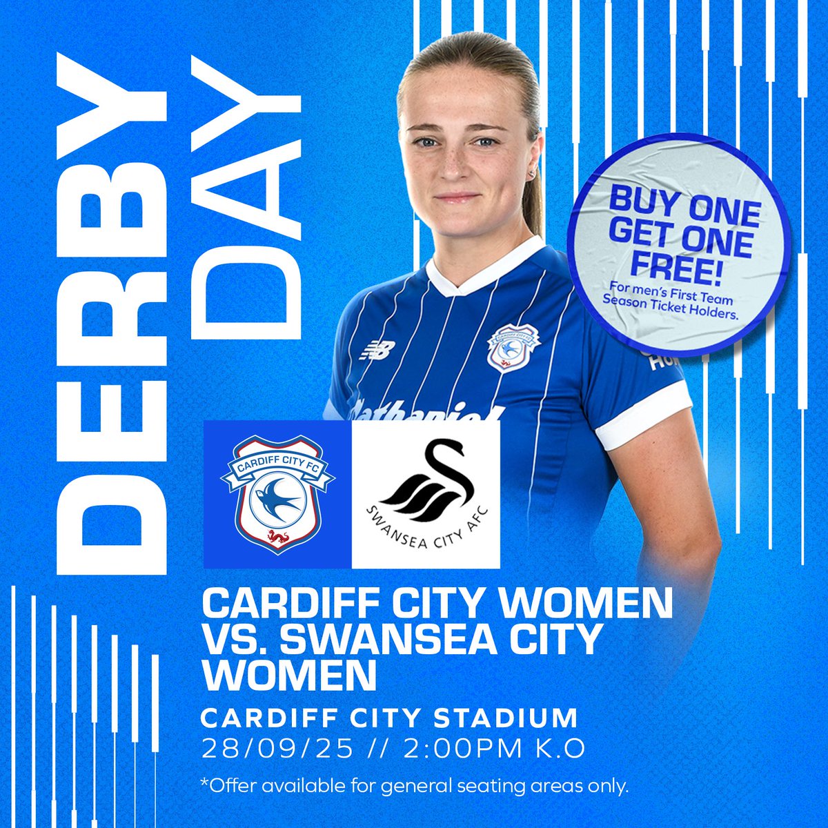 lee_sout's tweet image. 💙 Calling all #Bluebirds! It’s time to back the Women in the #SWD tomorrow!

🎟️ Exclusive BOGOF offer for @CardiffCityFC men’s season ticket holders!

🏟️Join us and help make it a memorable derby day!

#GeneroAdranPremier 
#CityAsOne