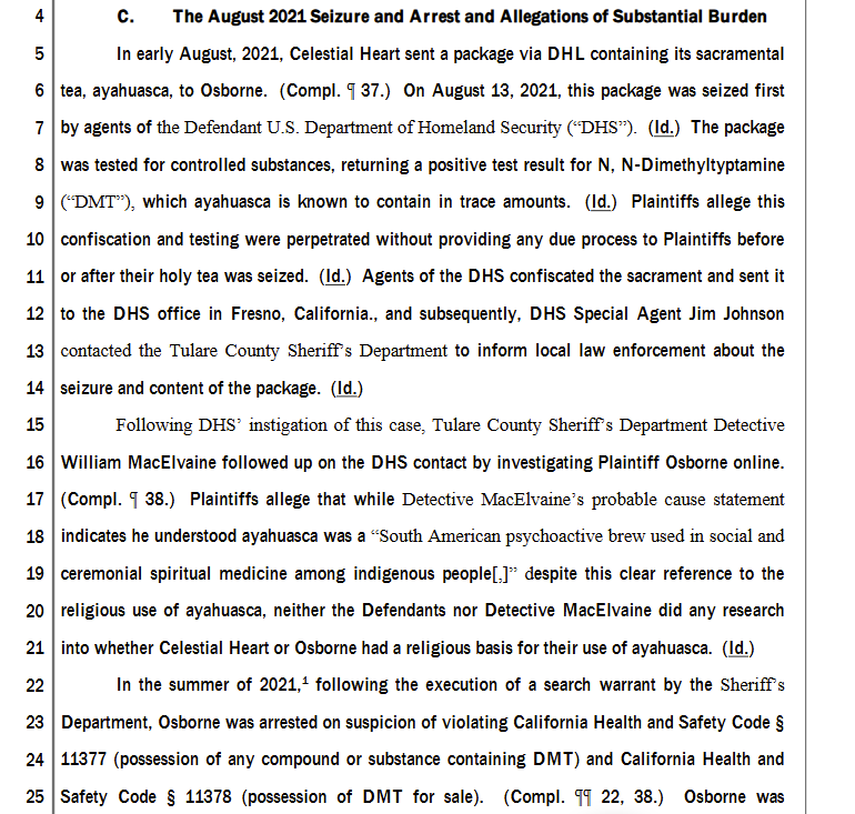 DelicLabs's tweet photo. Earlier this year, a significant decision was made regarding psychedelics.

The Church of the Celestial Heart, a Santo Daime-based religious organization, uses ayahuasca as its sacramental tea.

The DEA seized their package, so the church sued and won an undisclosed settlement. https://t.co/bI71eRR9IQ