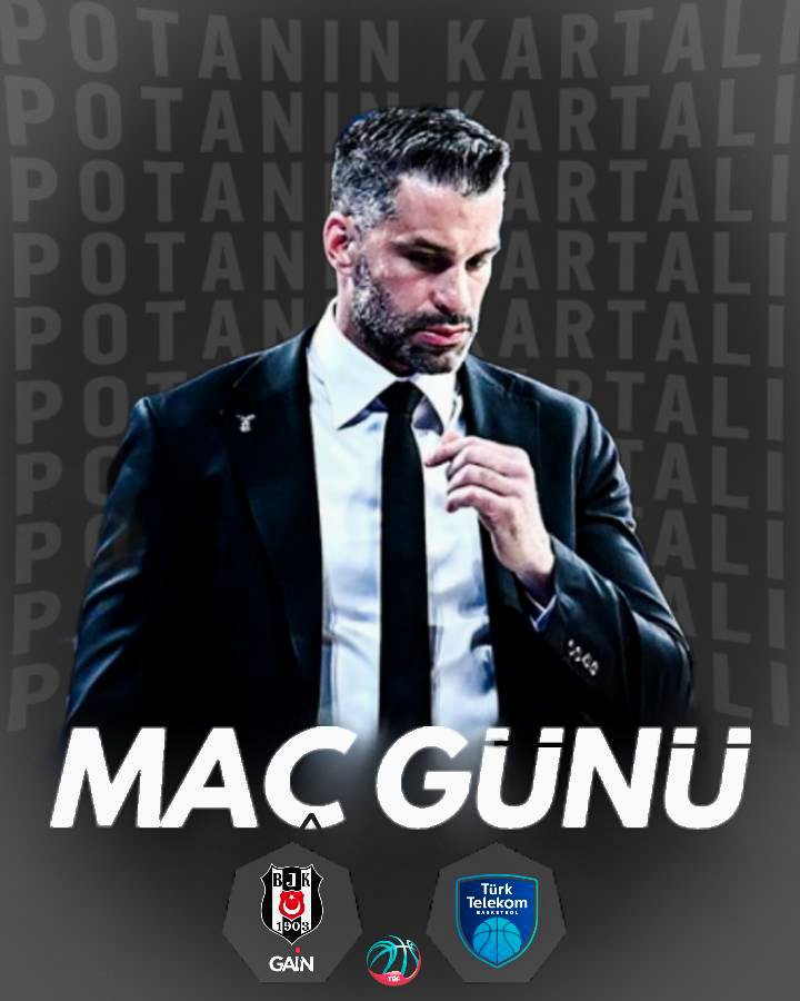 🏀MAÇ GÜNÜ🏀
Türkiye Basketbol Süper Ligi

🦅 Beşiktaş Gain - Türk Telekom
🕑 18.00
📺 beIN Sports Haber