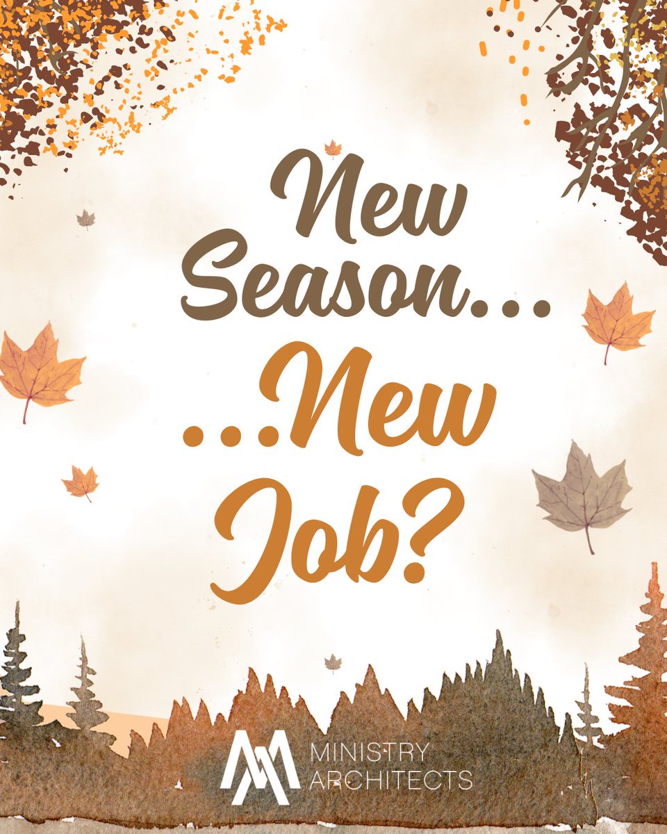 It's a new season. Is it also time for a new job? 
Search with us: jobs.ministryarchitects.com