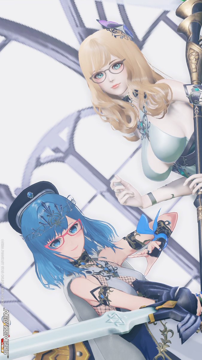 Kouさん来たよ〜ヾ(●´∇｀●)ﾉ
久々メガネ（Kouさん）かけてみた😆
#とりにきた
#PSO2NGS_SS
#PSO2NGS
