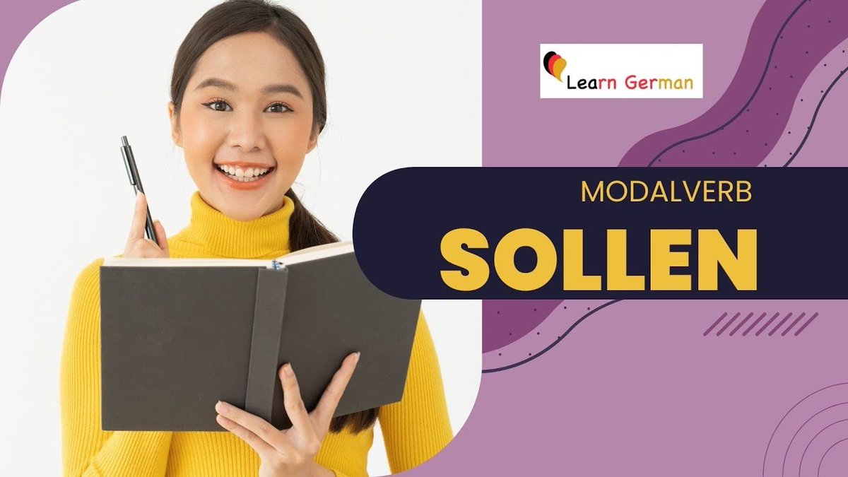 reisquarteu's tweet image. &quot;sollen&quot; als #Modalverb | The Modalverb &quot;sollen&quot; in #German | B2-C1 | #LearnGerman: youtu.be/NCQ4oQgPWDo #Deutschlernen