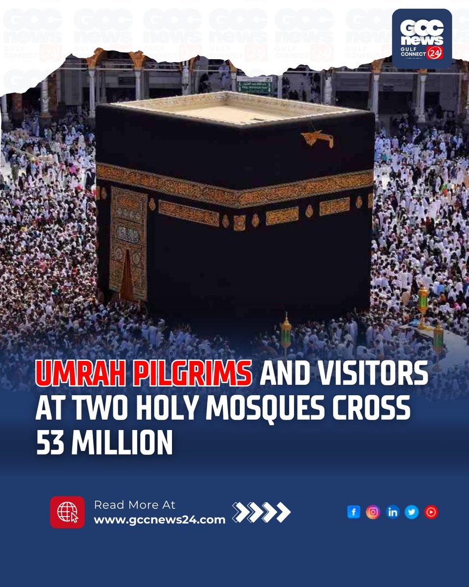 gccn24's tweet image. Over 53 million people visited the Two Holy Mosques in Rabi' al-Awwal,  with many performing Umrah and prayers. 

A sacred time for worshippers  worldwide.
.
Read More: gccnews24.com/over-53-millio…
.
#TwoHolyMosques #Umrah #Makkah #Madinah  #Pilgrimage