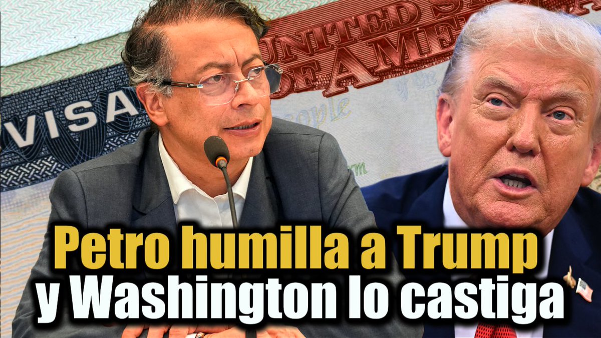 🛑 Estados Unidos revoca la visa de Petro tras discurso en Nueva York 👇#Petro #EEUU #Palestina #NuevaYork #Visa #NoticiaUrgente #Colombia #ONU #Trump #Gaza

youtu.be/zeq5yNLqapM