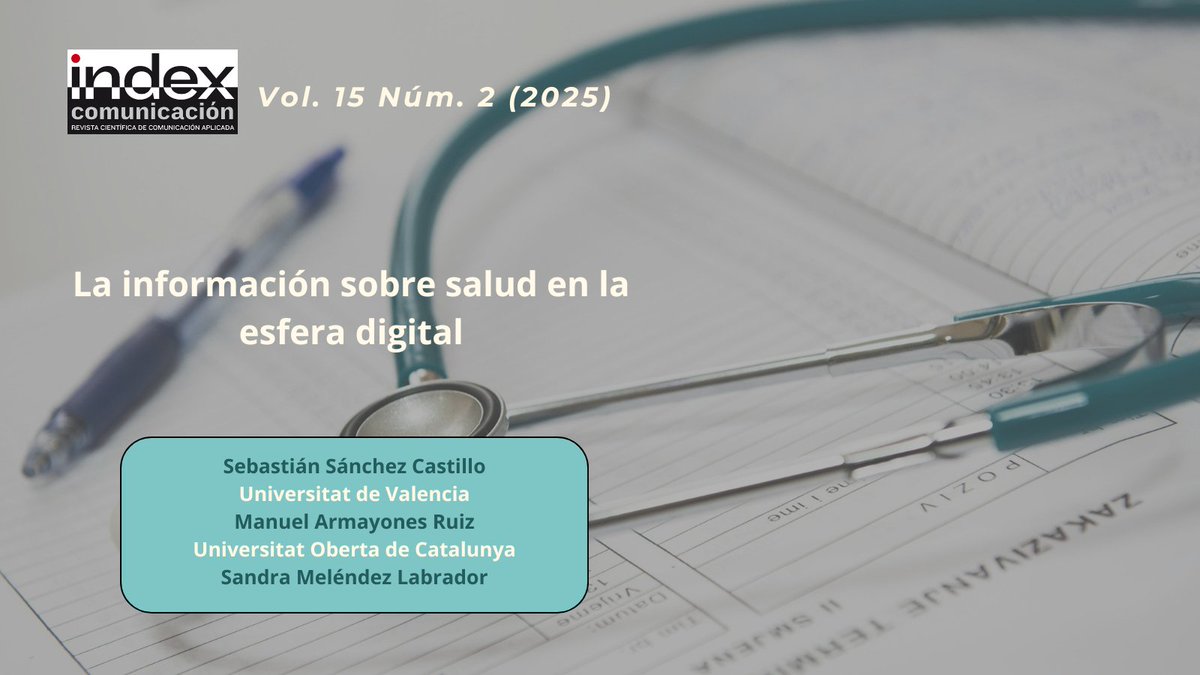 Revista index.comunicación (@indexcomu) on Twitter photo La #SaludDigital ha transformado la atención sanitaria con IA, telemedicina y redes sociales, aunque aún enfrenta retos como la brecha digital, la desinformación y la protección de datos.
doi.org/10.62008/ixc/1…
<a href="/UOCuniversidad/">UOCuniversidad</a> <a href="/UV_EG/">Universitat València</a>
#Salud #Innovación #ComunicaciónDigital La #SaludDigital ha transformado la atención sanitaria con IA, telemedicina y redes sociales, aunque aún enfrenta retos como la brecha digital, la desinformación y la protección de datos.
doi.org/10.62008/ixc/1…
<a href="/UOCuniversidad/">UOCuniversidad</a> <a href="/UV_EG/">Universitat València</a>
#Salud #Innovación #ComunicaciónDigital