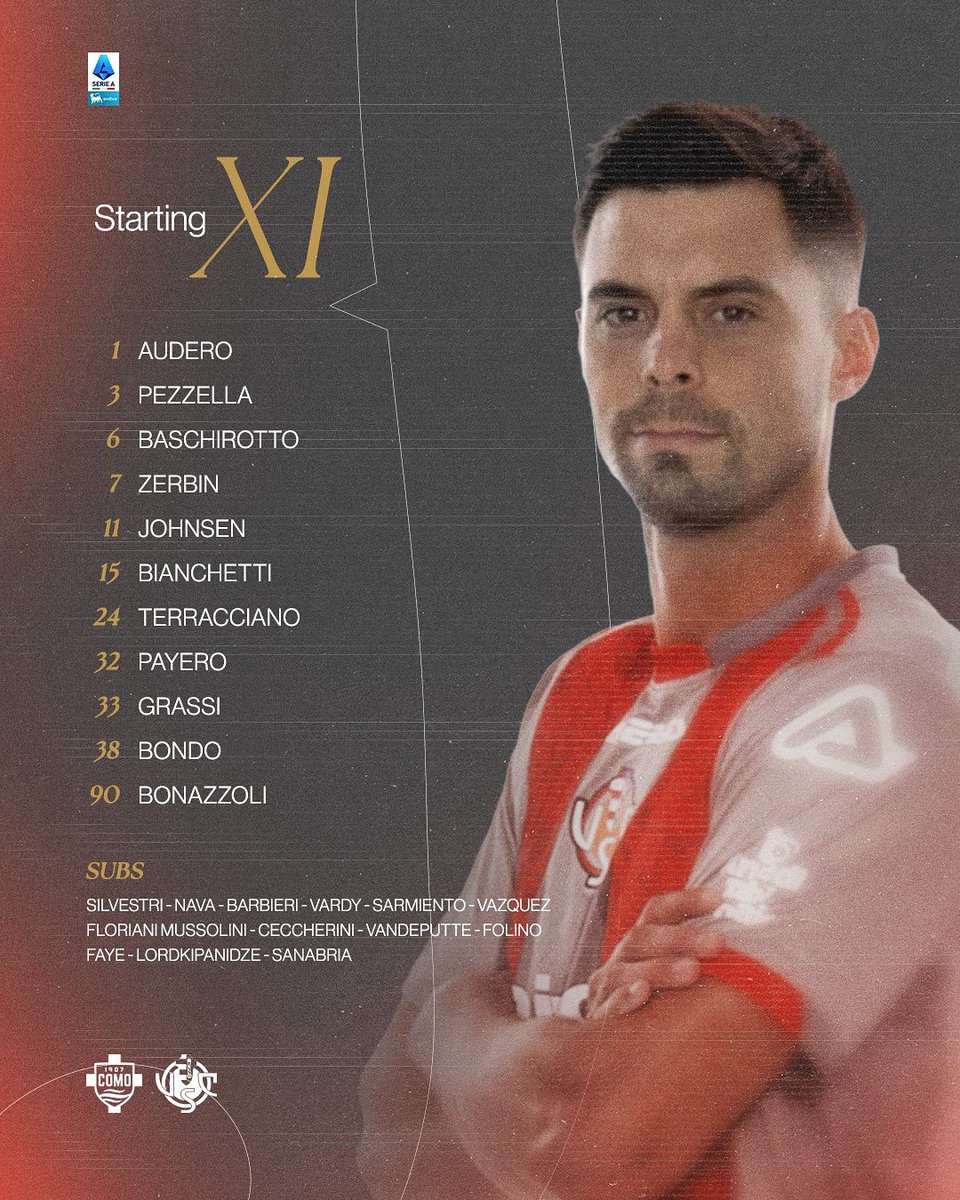 🔥 STARTING XI 🔥

Ecco l’undici scelto da Mister #Nicola per #ComoCremonese

#TuttaUnAltraMusica #SeiGrAndeSolamenteTu #SerieAEnilive #Cremona #Cremonese #ComoCremonese #ComCre