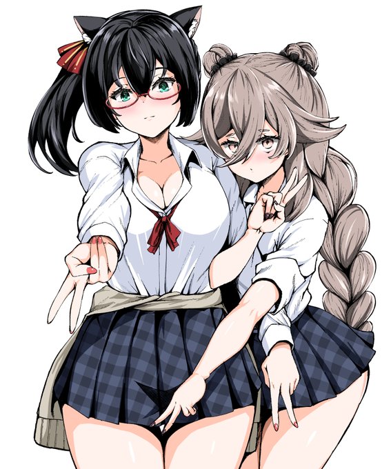 いつぞやの深夜の突発コラボで
ちらっと話題になってた

ギャルあやさん(@AyaFujo) と
ギャルぼこさん(@bbb_boco_st)

描いてみた…うーん謎ポーズ
それにしても…あやぼこはいいぞ
 #ボマイ絵 