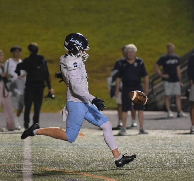 Great tean win Thursday! 
Had 10 tackles, 1 forced fumble, 1 blocked field goal, 1 pbu, 1 interception 
Was 100% touchback on deep kickoff attempts, 1/2 Pat one was blocked, 38 yard punt average long of 41 and 
1 inside the 15,
<a href="/CoachErxleben/">Coach Steve Erxleben</a> <a href="/CoachClark16x/">Kevin Clark</a> <a href="/Coach_J_Lundy/">Coach J Lundy (L.E.A.D)</a>