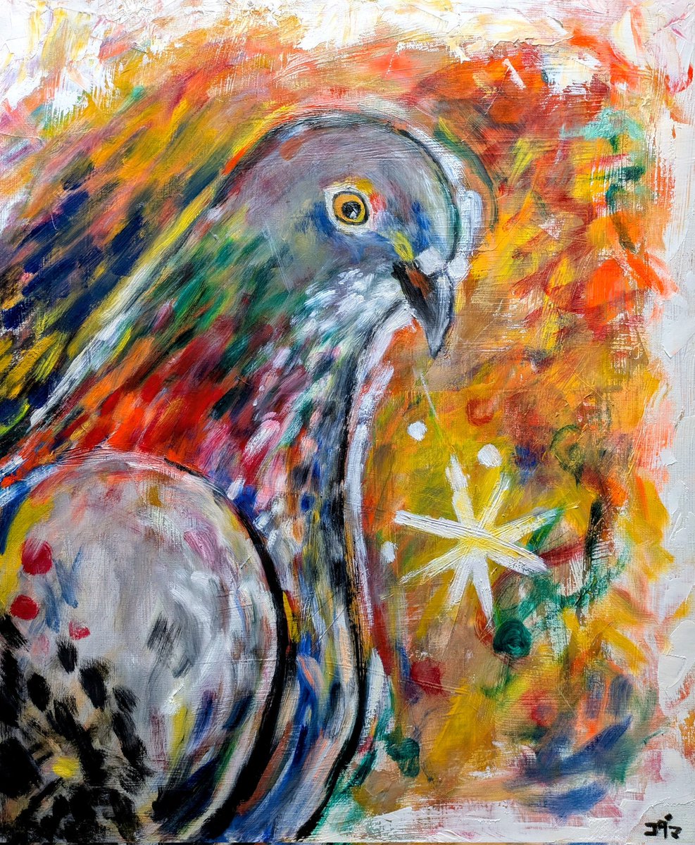a_foill's tweet photo. 星を見つけたハト
#油絵
#絵描きさんと繋がりたい https://t.co/fDnaHSaRVD