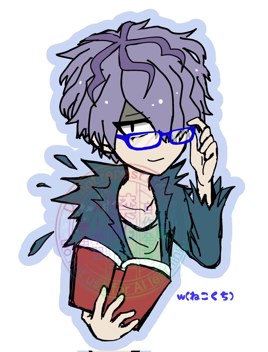 43wnekokuti's tweet image. 眼鏡が癖ねぇ　ふーん
という事で眼鏡ギャリーさん描いてみました(無しも添えて)