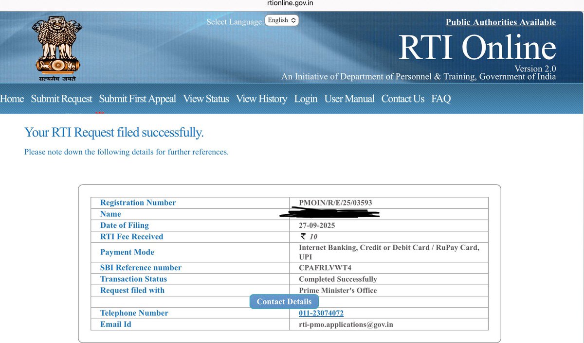 VohraReport's tweet photo. @RituRathaur Filed an RTI with PMO on this,, let’s see https://t.co/PI5Ip7miNI