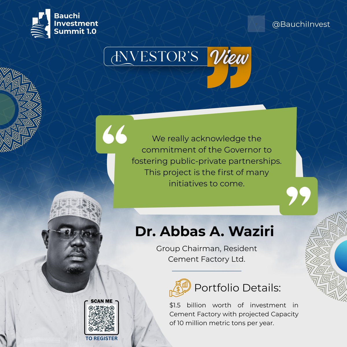 BauchiInvest's tweet photo. From Investor’s Words – Bauchi is Open for Business!

This is the kind of success story that makes Bauchi a rising investment hub!

With a $1.5 billion cement factory investment and a projected capacity of 10 million metric tons annually, Resident Cement Factory Ltd's investment is one example amongst many!

📍 Be part of the future. Join us at the Bauchi Investment Summit 1.0, Oct 8–9, 2025.
🔗 Register now: https://t.co/nu9aWfx8Oj

#BauchiInvest #InvestmentSummit #PublicPrivatePartnerships #BauchiOpportunities