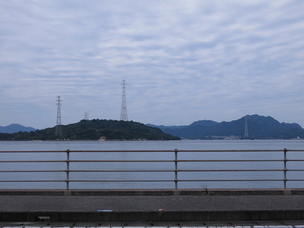 konoya_soc_gear's tweet image. ＃中国電力
＃L19
日本一の送電鉄塔忠海-大久野島間