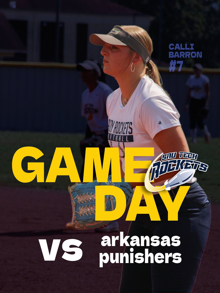 It's officially game day for your Lady Rockets! 10:00 am <a href="/sautech68/">SAU Tech</a> 🚀🥎